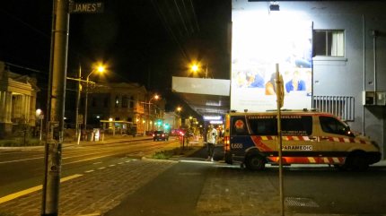 Ambulance opposite Northcote Town Hall